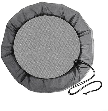 URPIZY Rain Bucket Net with Cord 50cm Rain Barr-el Net Rain Barr-el Mesh Cover Adjustable Rain Butt Net for PROTECTION Lid Rain Bucket Water Bucket Cover for PROTECTION Lid