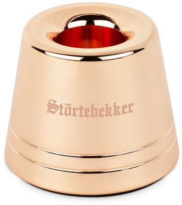 Störtebekker® Premium Rasierständer 'Hamburg' aus Edelstahl in Rosé-Gold - geeignet für (Störtebekker®) Rasierhobel 'Hamburg' - hochwertiges Zubehör - rutschfester Boden - massiver Stand - 125g