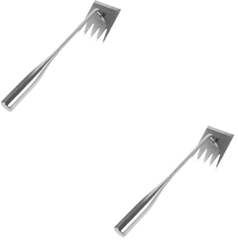 BESPORTBLE 2stücke Garten Werkzeug Hand Unkrautstecher Aus Edelstahl Ergonomisches Jäten Mit Präzisen Gabelspitzen Für Enge Fugen Und Tiefes Wurzelwerk Robuster Gartenhelfer Für