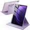 JETech Custodia Rotante per Samsung Galaxy Tab S10+ 2024/Tab S9 FE+/S9+ 2023 12,4 Pollici con S Pen Holder, 360 Gradi Rotazione Protettiva Supporto Cover Chiaro Retro (Lavanda)