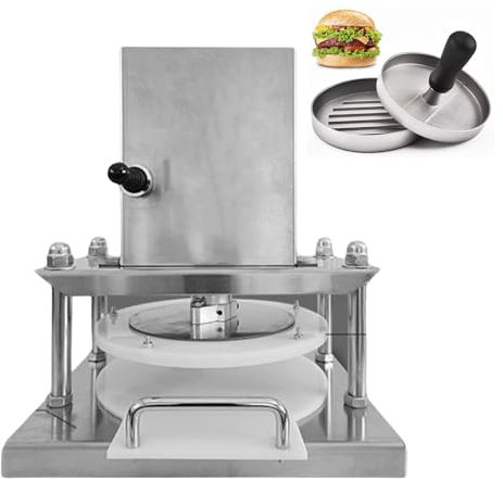 QUSYZD Pressa per Pasta per Pizza elettrica da 2000 W con pressa per Carne, Macchina per formare la Pizza in Acciaio Inossidabile, Presse per Pasta antiaderenti per croste di Pizza e polp,25cm