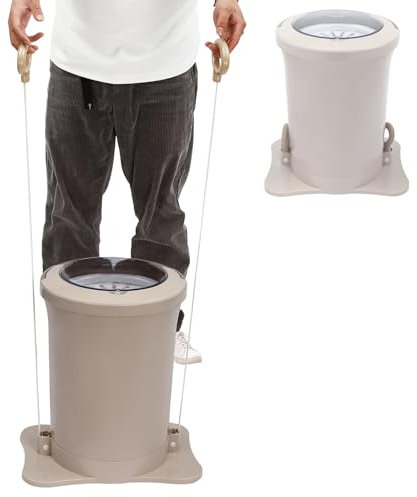 Secadora de ropa manual, deshidratador de ropa no eléctrico, secadora centrífuga con cordón giratorio, secadora manual portátil con tubo de drenaje, secadora de ropa, para apartamentos y dormitorios(A