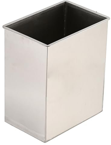 SdaryWare Couvercle de goulotte à déchets carrée, Poubelle de comptoir intégrée avec Couvercle à Rabat d'équilibrage, Poubelle encastrée cachée en Acier Inoxydable 304 pour co(Grand-Barillet Simple)