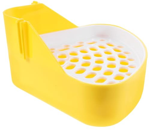 Happyyami Katzentoilette Hamster klo kaninchentoilette ecktoilette die mesh Mesh-Gitter Sunny-Bunnys- Hund Kaninchenkäfig Windeln Häschen Haustiertoilette Hamster Töpfchen Plastik