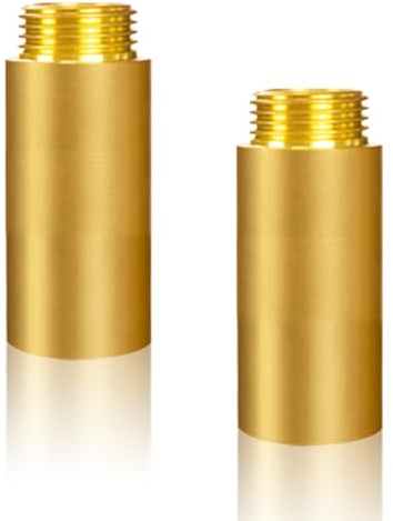 2 Stück Messing Hahnverlängerung 3/4 Zoll x 30 mm, DN20 Gewindeverlängerung, 3/4 IG x AG, 30MM Messing Verlängerung Fitting, Anschluß Verlängerung für Trinkwasser und Heizung Installation