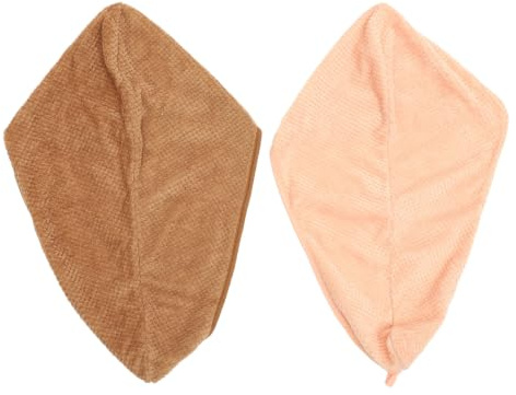 2 Stück-pack Trockenhaar Hut aus Coral Fleece, Schnell Trocknend | Wasserabsorbierend, Schützt vor Austrocknung, Einfache Mode, für Frauen