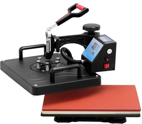 Heißpresse Maschine, 38x29cm 360° schwenkbare Transferpresse, für T-Shirts, Tassen, Hüte und Platten | ABS-Stahlgehäuse, 200-450°F Temperaturbereich