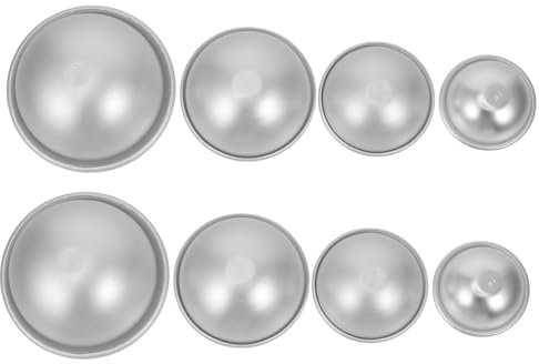 DOITOOL 4 Paar Halbkugel Backform Aus Bruchfestem Metall Selbstgemacht Badesalzkugelform Zum Basteln Von Badekugeln Und Seifen Wiederverwendbar Praktisch Für Heim Und Profianwendung