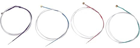 MUNEFE Bratschensaiten, 4-teiliges Bratschensaiten-Ersatzset, Metall-Bratschensaiten-Zubehör zum Unterscheiden der Saiten, einfache Installation und Stimmung