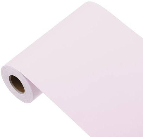 sourcing map Papier peint rose clair, à décoller et à coller, papier peint autocollant en vinyle de couleur unie, décoration murale pour revêtement mural (998,2 x 15 cm, rose clair)