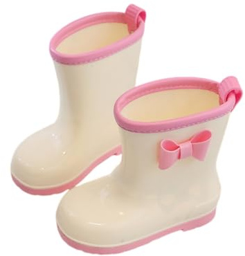 Hixingo Stivali Pioggia Bambino, Rain Boot Kids, Stivali Pioggia Bambino Antiscivolo, per Bambini Leggeri, per All'aperto, Piovere (Rosa,31)