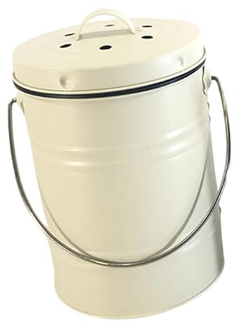 Folpus Contenitore per Compost Da Interno, Organizer per Rifiuti Da Cucina, Secchio per Compost Da 3 Litri per Cortile