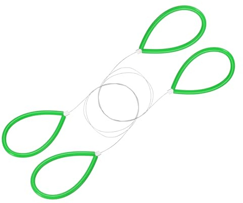 sourcing map Pottery Wire Tool 2Pcs 17.72 Standard Clay Wire Cutter Cutting Pottery Tools with Rubber Handle for Clay Cutting Sculpting Cheese Dough Tools, Green