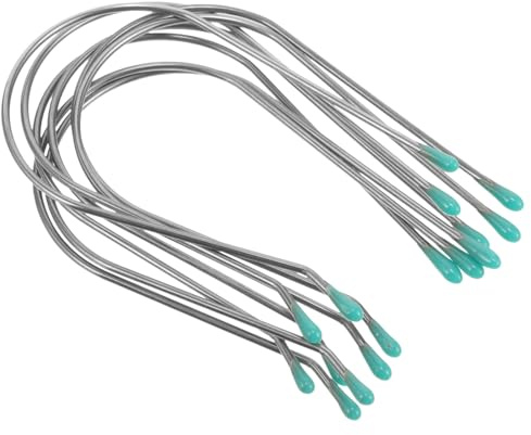 VILLCASE Pinces à Friser Chauffantes Lot de 8 en Acier Inoxydable 304 Argenté, Accessoires pour Rouleaux Chauffants, Économise de L'espace, pour Permanente à Domicile