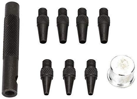 Punzón de agujero hueco de cuero, herramienta de perforación de acero para artesanía de bricolaje, for cuero, 7pcs 2-5mm
