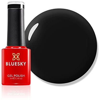 Bluesky Gel Nail Polish, Fedora, Mini, 80510, Black, Long Lasting, Chip Resistant, 5 ml Requires Drying Under UV LED Lamp