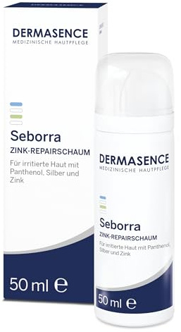 DERMASENCE Seborra Zink-Repairschaum, 50 ml | Beruhigende Akutpflege bei Unreinheiten, mit Zink und Panthenol, mindert Rötungen, ohne Reibung verteilbar, parfümfrei