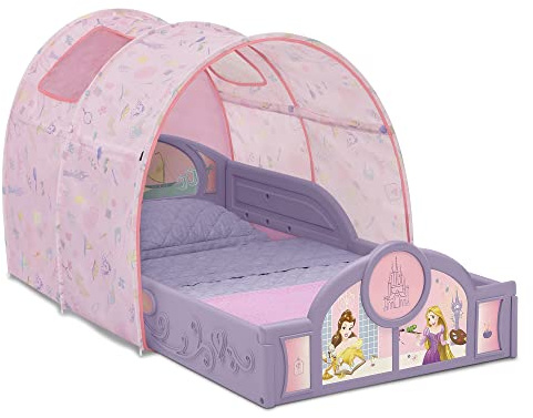 Delta Children - Disney Princess Sleep and Play Toddler Bed with Tent, Purple/Pink