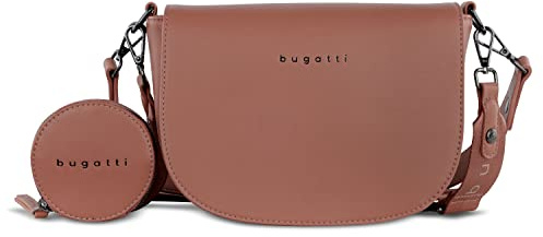 Bugatti Almata Schultertasche für Damen, edle Umhängetasche in apricot, 496658