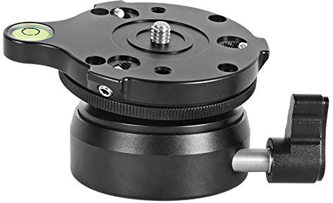 Azwamkue DY-60N Stativkopf Nivellierplatte mit Wasserwaage für DSLR-Kamera