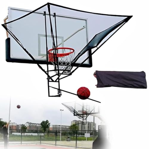 Iron Hang Basketball-Rebounder-Netz-Rücklaufaufsatz, Um 180° Drehbares Basketball-Rebounder-Netz-Rücklaufsystem, for Basketball-Tor-Freiwurfübungen