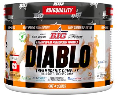 BIG - Quemagrasas Potente para Adelgazar muy Rapido, Fórmula Exclusiva con 10 Ingredientes, Elimina la Grasa y Ayuda a Bajar de Peso, Acelera el Metabolismo en Hombre y Mujer, 40 Servicios, 120 caps
