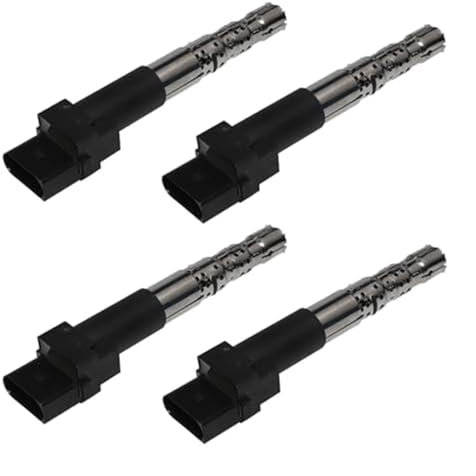 JOVERI Zündspulen Auto Auto Zündspule, for Seat, Alhambra, for Golf, 05-02 V6-2,8 L 022905100A 022905100C 022905100D zündspule Pack Zündspule für Kraftfahrzeuge(Black 4pcs)