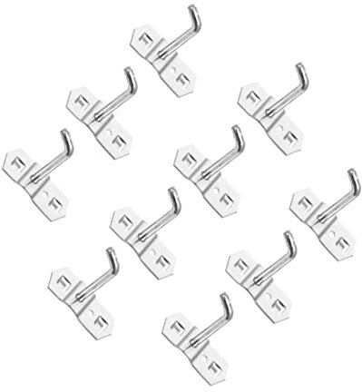 BUGUUYO 10pcs Metal Single Pegboard Hooks 7.5cm Heavy Duty Wall Display Rack Hooks for Garage Tool Storage and Workshop Organization