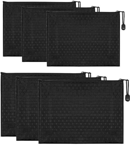 BCENG Geldtasche 6 Stück Banktasche Wasserdicht Geldtasche Bankmappe A5/B5 Oxford Geldtasche Banktasche Mit Reißverschluss Dokumente Brieftasche Dokumententasche für Schule Haushalt Business