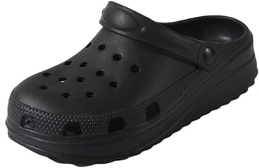 R-ISLAND Plateau-Clogs für Damen, Erwachsene, aus EVA, leicht, ideal für den Strand, zu Hause im Innen- und Außenbereich., Schwarz , 39 EU