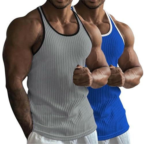 Chanpning Tops Herren Leicht Sportshirt Classic Tshirts Bequem Hemd Quick Dry T-Shirts Print Blusehemd Stretch Unterhemd Sleeveless T-Shirt Bequeme Outfit Tägliches Training Lässige Blusentop