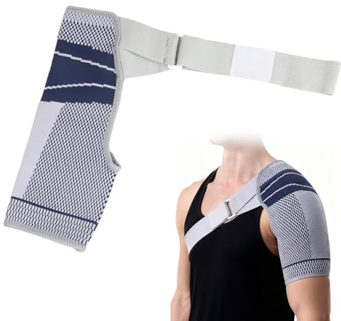 Eddrfy Tutore per spalle per donne e uomini, supporto regolabile per spalle sinistra o destra, fascia traspirante per sport, vita quotidiana e riabilitazione, supporto per spalle elastico