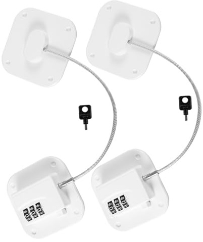 FIXOSHEE 2 pezzi Sicuro Lucchetto Frigorifero Password Blocca Porte Meccanismo Reset Facile Materiali e Resistenti per Sicurezza Famiglia