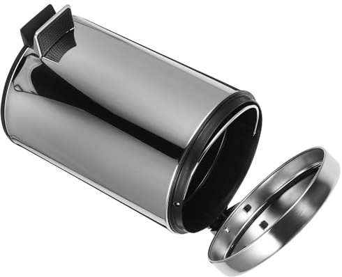 JECOMPRIS Contenitore con Coperchio Ribaltabile in Acciaio Antiruggine Silenzioso per Cucina Bagno e Ufficio Contenitore Compatto per Rifiuti