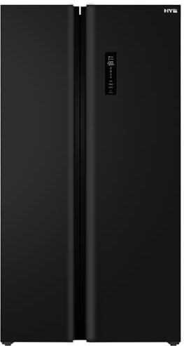 HYE American Fridge Freezer - Side By Side American Style Fridge Freezer, No Frost, 92cm Wide, 505L Freestanding Design, Low Noise (37dB), Sleek Black Finish Ideal For Large Families - RF01AM505B07