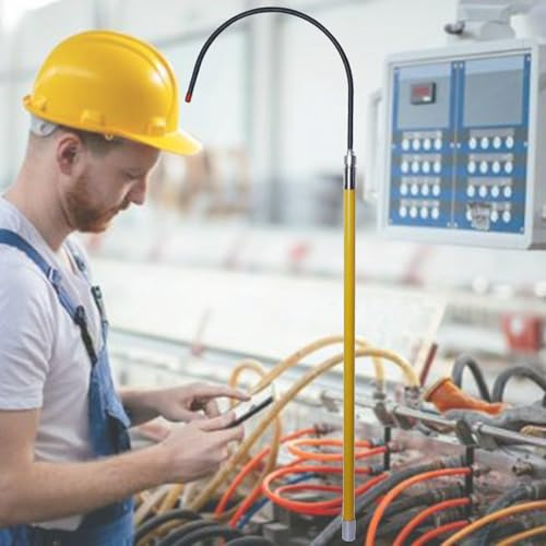 Räddningskrok - 10 Kv 35kv 220 Kv Högspänningsisolerad Räddningskrok -Elektrisk Säkerhet Livräddande Dragstång - Säkerhetsräddningsverktyg - För Elkraftverkselektriker Brand Yellow-9.8ft