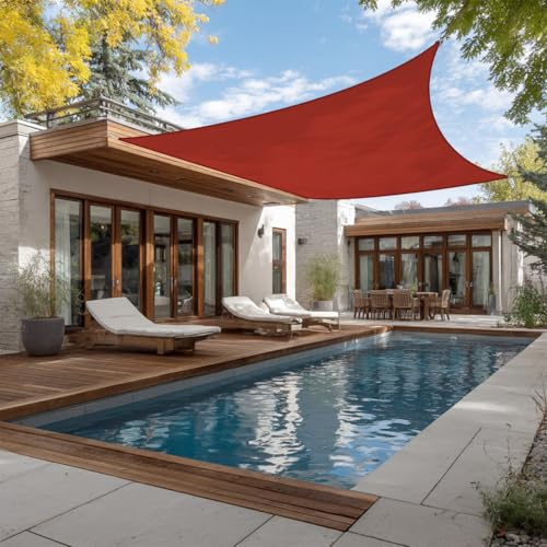 Green Bay Sun Shade Sail Outdoor Garden Patio Party Sunscreen Awning Canopy 98% UV Block Square Terracotta With Free Rope(5x5m)