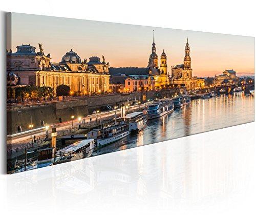 murando - Leinwandbild Stadt Dresden, 150x50 cm, 1-teilig, Schlafzimmer | Hochwertige Leinwand, sofort aufhängbar, ideal fürs Wohn- oder Schlafzimmer, wasserfest und lichtecht, langlebig, stilvoll