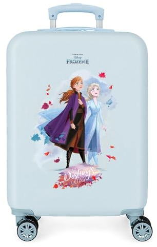 Disney Frozen Die Eiskönigin Nature is Magical Kabinenkoffer Blau 37x55x20 cms Hartschalen ABS Kombinationsschloss 32L 2,5Kgs 4 Doppelräder Handgepäck