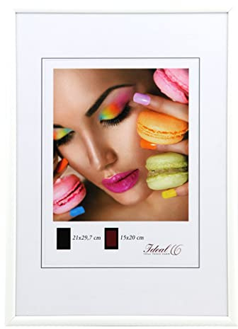 IDEAL TREND Kunststoff Bilderrahmen Glas Modern Wanddeko Collage Poster Bilder Foto Rahmen: Farbe: Weiß | Format: 50x70