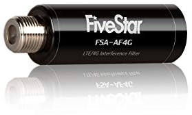 FiveStarCable LTE Filter Improves TV Antenna Signals - HDTV Antennas Signal Purifier - Filters 4G Signal for a Clear Channels - Reduces Interference from Cell Towers - Pass Frequency 5-599Mhz