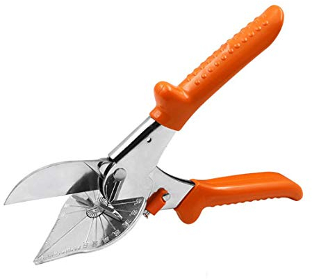 Multi Angle Mitre Shear Cutter 45-135 adjustable degree, Adjustable Angle Scissors Multi Scissor Angled Miter Cutter for Cutting PE Plastic Soft Wood Trunking Shears PVC