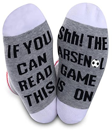 Chaussettes pour homme et femme avec inscription « If You Can Read This The Soccer Game is On »