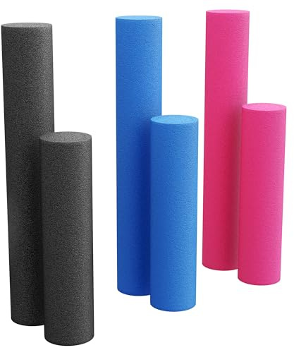 GORILLA SPORTS® Pilatesrulle skum 60 x 15 cm – yoga rulle för självmassage och fascia träning i svart