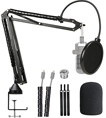 Rode Podmic Ständer mit Mikrofon-Windschutzscheibe und zweilagigem Mikrofon-Pop-Filter für Rode PodMic Podcasting-Mikrofon von YOUSHARES