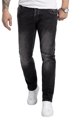 Rock Creek Jeans Herren Regular Fit Stretch Hose RC-2273 Dunkelgrau W36 L36