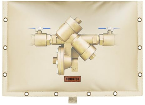 Backflow Preventer Cover Insulated Pouch (5°F) - Pressure Reducing Value Cover - Winter Water Well Pump Covers Sprinkler Valve Cover Insulated - Protects from Severe Snow and Intense Sun
