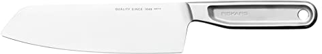 Fiskars All Steel Santoku-Messer, Gesamtlänge: 29,5 cm, Japanischer Aichi-Hartstahl, 1062884