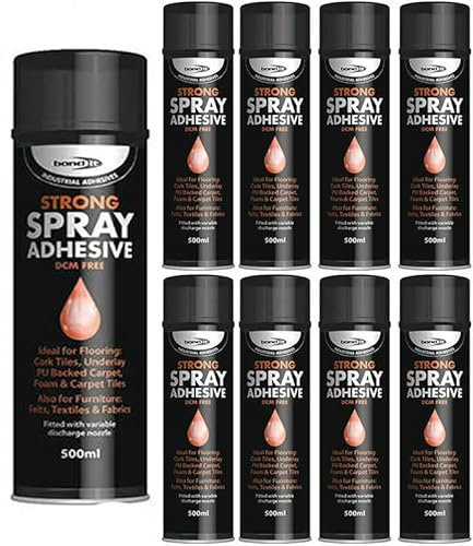 Bond it 500ml Aerosol Super Strong Industrial Spray Contact Adhesive Carpet Tiles Fabrics Underlay Glue Tins (9)