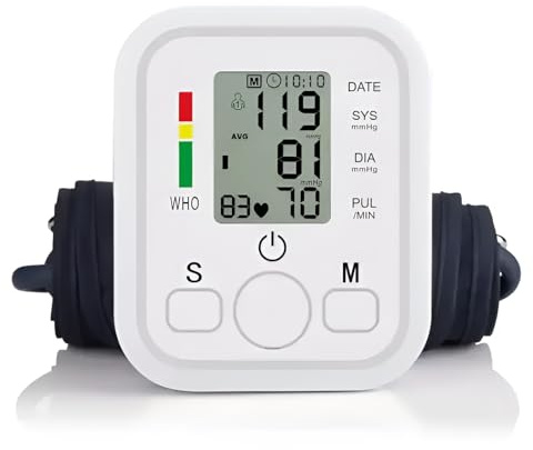 Misuratore di Pressione Arteriosa da Braccio Digitale Automatico - Display LCD - Rilevamento Preciso - Salva le Misure Precedenti - Kit Completo per Monitoraggio Pressione Arteriosa